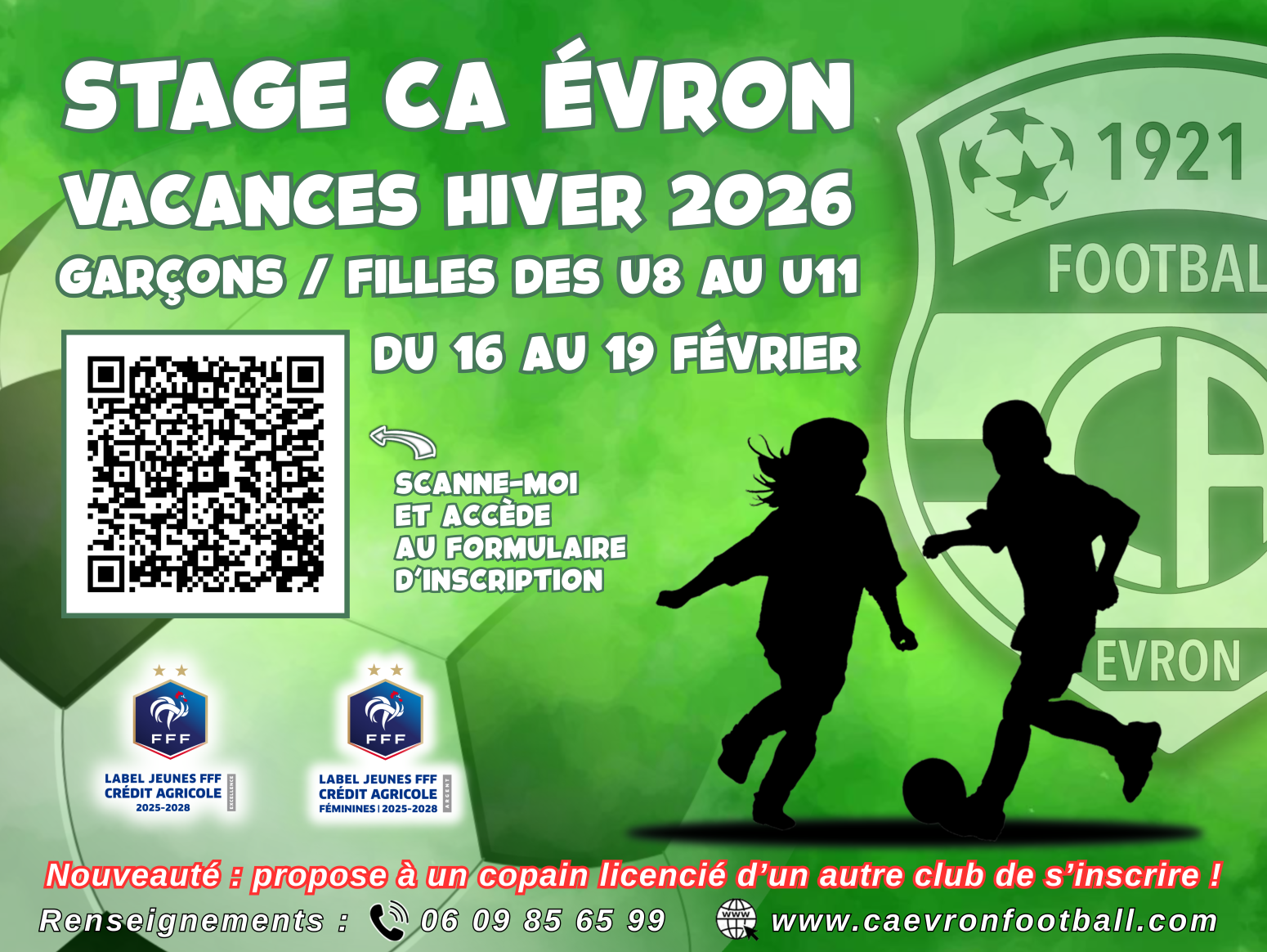 Stages février U9-U11