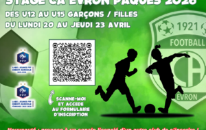 Stage de Pâques U13-U15