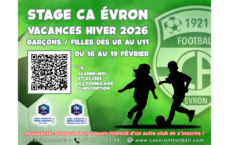 Stages février U9-U11