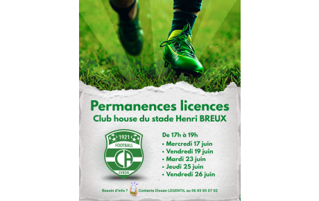 [PERMANENCES LICENCES 26/27]